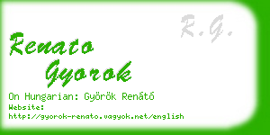 renato gyorok business card
